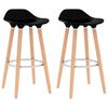vidaXL Tabourets de bar lot de 2 noir