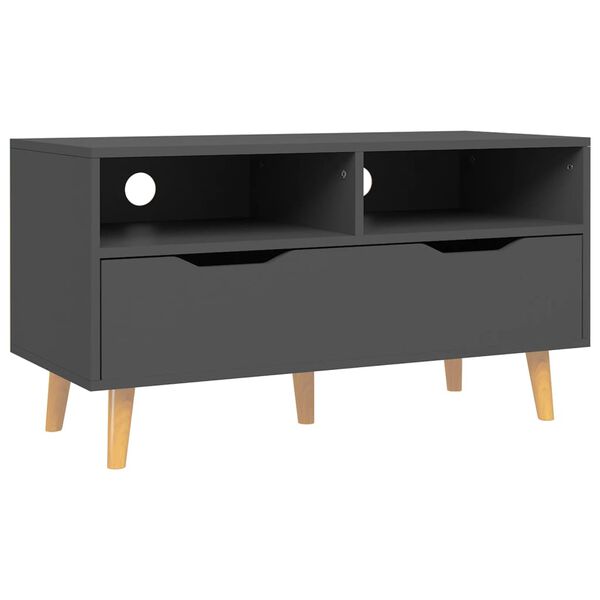 vidaXL Meuble TV gris 90x40x48,5 cm bois d'ing&eacute;nierie