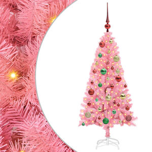 vidaXL Sapin de No&euml;l Rose 120 cm PVC