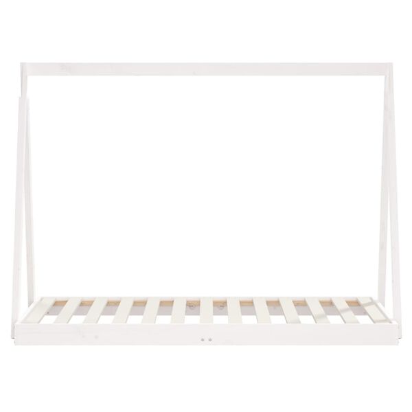vidaXL Cadre de lit pour enfant blanc 80x160 cm bois de pin massif