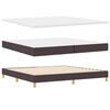 vidaXL Lit &agrave; ressorts avec matelas Marron fonc&eacute; 200 x 200 cm Polyester