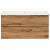 vidaXL Armoire lavabo avec bassin int&eacute;gr&eacute; ch&ecirc;ne artisanal
