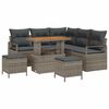 vidaXL Ensemble de canap&eacute; de jardin avec coussin 8 pcs Gris