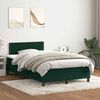vidaXL Sommier &agrave; lattes de lit et matelas vert fonc&eacute; 120x210cm velours