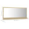 vidaXL Miroir de salle de bain Ch&ecirc;ne sonoma 80x10,5x37 cm Agglom&eacute;r&eacute;