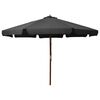 vidaXL Parasol d'ext&eacute;rieur avec m&acirc;t en bois 330 cm Anthracite