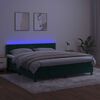 vidaXL Sommier &agrave; lattes de lit avec matelas LED Vert fonc&eacute; 160x200 cm