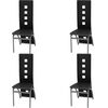vidaXL Chaises &agrave; manger lot de 4 noir similicuir