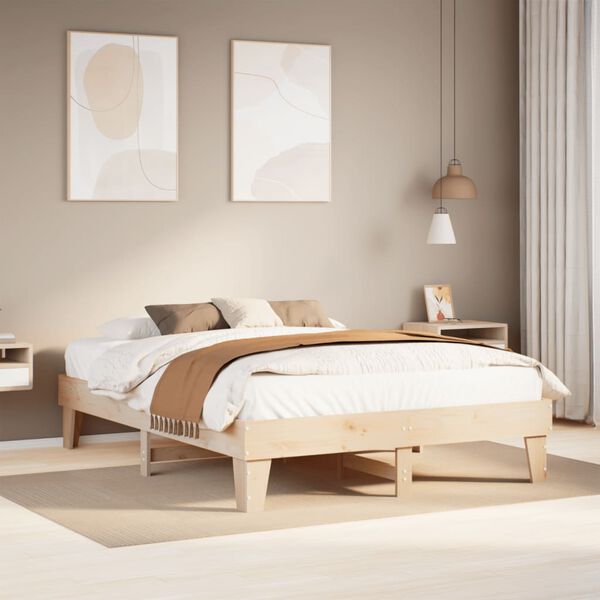 vidaXL Cadre de lit sans matelas 140x200 cm bois massif de pin