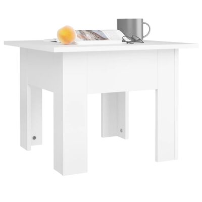 vidaXL Table basse blanc 55x55x42 cm bois d'ingénierie