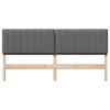 vidaXL T&ecirc;te de lit capitonn&eacute;e Marron et gris clair 180 cm Pin massif