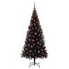 vidaXL Sapin de No&euml;l avec 300 LED avec support Noir 180 cm PVC