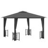 vidaXL Tonnelle avec parois et toit double 3x3 m Anthracite