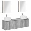 vidaXL Ensemble d'armoire de salle de bain 5 pcs Sonoma gris