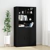 vidaXL Armoire murale Noir 80x33x80 cm Bois d'ing&eacute;nierie