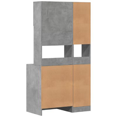 vidaXL Armoire de cuisine gris béton 95x50x180 cm bois d'ingénierie