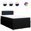 vidaXL Sommier &agrave; lattes de lit avec matelas noir 120x190 cm tissu