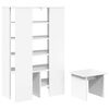 vidaXL Cabinet &agrave; chaussures avec &eacute;tag&egrave;re 2 pcs Blanc Bois d'ing&eacute;nierie