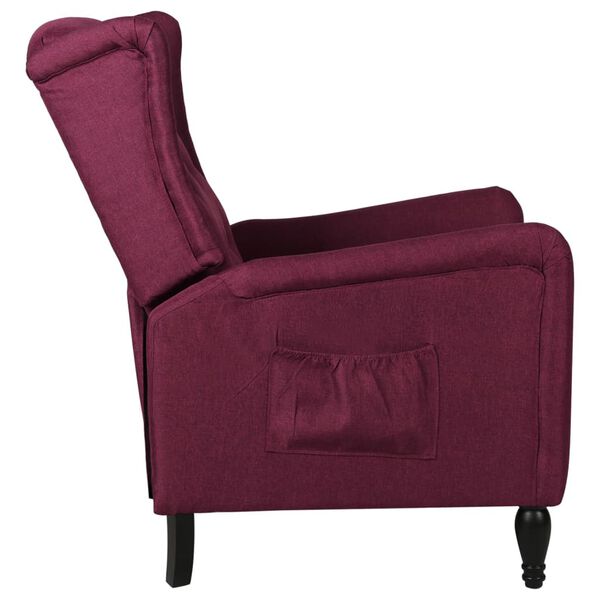 vidaXL Fauteuil inclinable Violet Tissu