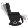 vidaXL Fauteuil inclinable de massage repose-pieds noir similicuir