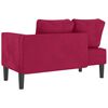 vidaXL Chaise longue avec coussins rouge bordeaux velours