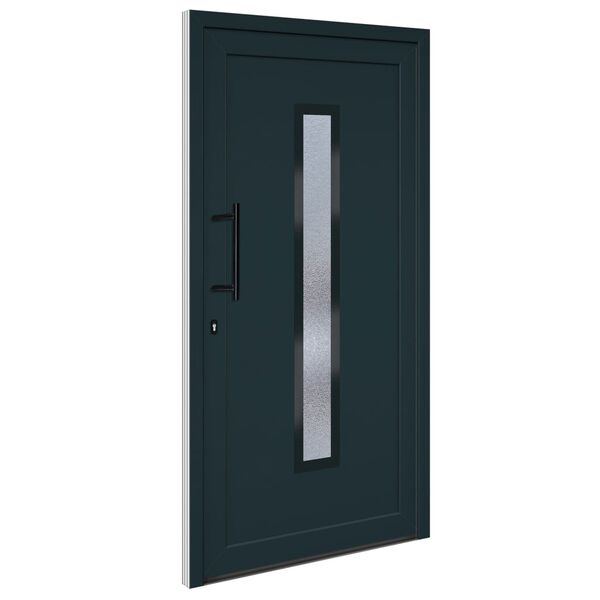 vidaXL Porte d'entr&eacute;e anthracite 108x208 cm PVC