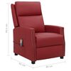vidaXL Fauteuil de massage Rouge bordeaux Similicuir