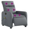 vidaXL Fauteuil de massage inclinable électrique gris similicuir