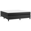 vidaXL Sommier &agrave; lattes de lit avec matelas Noir 180x200 cm Similicuir
