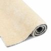 vidaXL Tapis d'aire shag Cr&egrave;me 120 x 160 cm Poly&eacute;thyl&egrave;ne