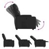 vidaXL Fauteuil inclinable Noir Similicuir