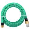 vidaXL Tuyau d'aspiration avec raccords en laiton vert 1,1" 25 m PVC
