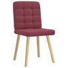 vidaXL Chaises &agrave; manger lot de 6 rouge bordeaux tissu