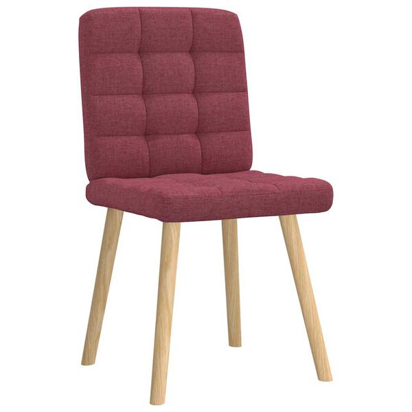 vidaXL Chaises &agrave; manger lot de 6 rouge bordeaux tissu