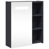 vidaXL Armoire de salle de bain &agrave; miroir avec LED gris 45x13x52 cm