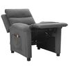 vidaXL Fauteuil de massage Gris clair Tissu