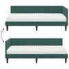 vidaXL Cadre de lit d'angle avec matelas 2 pcs Vert Velours