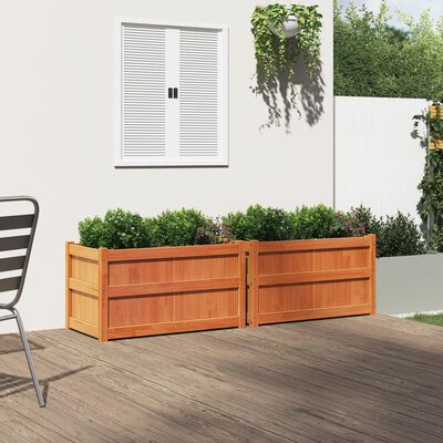 vidaXL Jardinières 2 pcs cire marron bois de pin massif