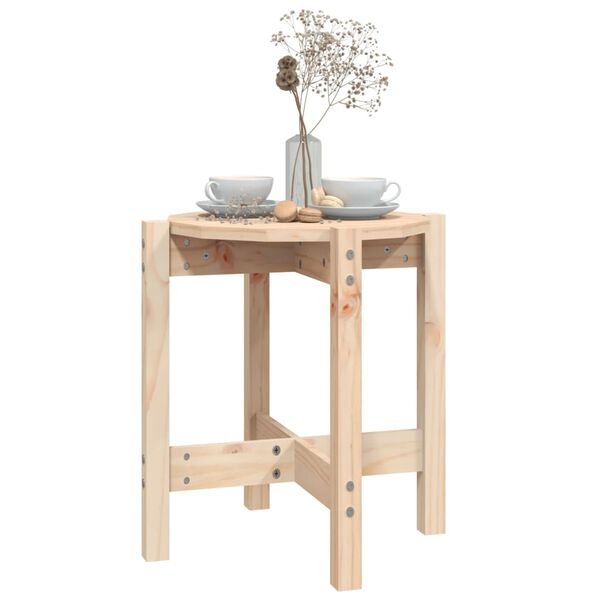 vidaXL Table basse &Oslash; 42,5x45 cm Bois massif de pin