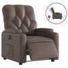 vidaXL Fauteuil inclinable &eacute;lectrique Marron Similicuir