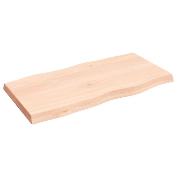 vidaXL Dessus de table bois massif non trait&eacute; bordure assortie