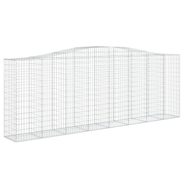 vidaXL Paniers &agrave; gabions arqu&eacute;s 4 pcs 400x50x140/160 cm Fer galvanis&eacute;