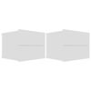 vidaXL Tables de chevet 2 pcs Blanc 40x30x30 cm Bois d'ing&eacute;nierie