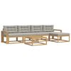vidaXL Ensemble de canap&eacute;s d'ext&eacute;rieur 6 pc Blanc et gris clair
