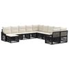 vidaXL Ensemble de canap&eacute; de jardin 11 pcs Noir polyrotin