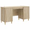 vidaXL Bureau Ch&ecirc;ne Sonoma 142,5 x 50 x 75 cm Bois d'ing&eacute;nierie