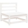 vidaXL Canapés de jardin sans accoudoirs 3 pcs blanc bois pin massif