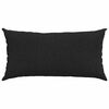 vidaXL Coussins de canapé 2 pcs Noir 80 x 40 cm tissu