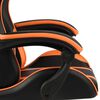 vidaXL Fauteuil de jeux vid&eacute;o et repose-pied Noir et orange Similicuir