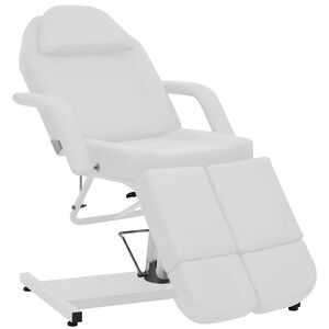 vidaXL Chaise de traitement de beaut&eacute; Similicuir Blanc 180x62x78 cm